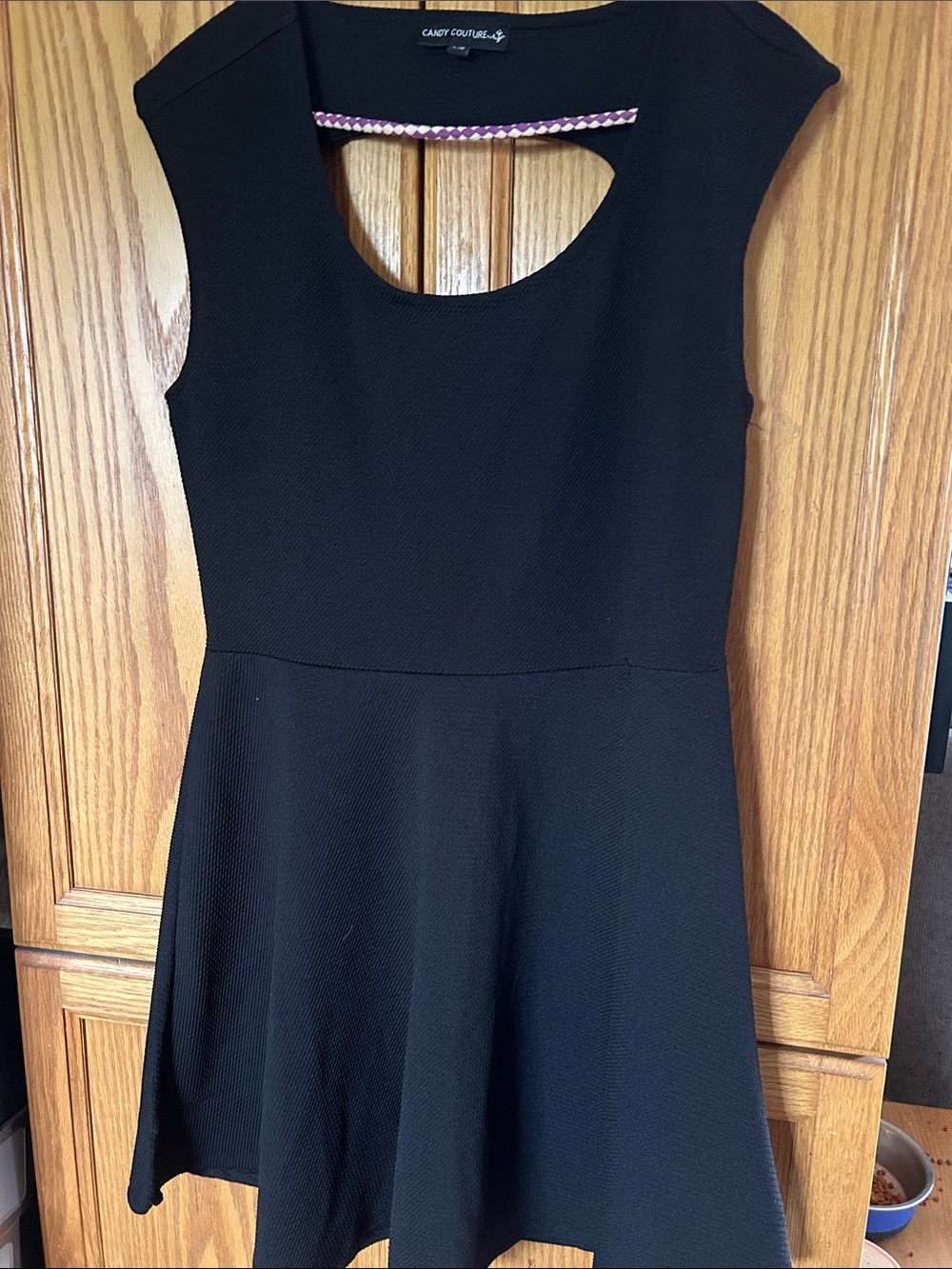 Candy Couture Black Backless Fit & Flare Dress
